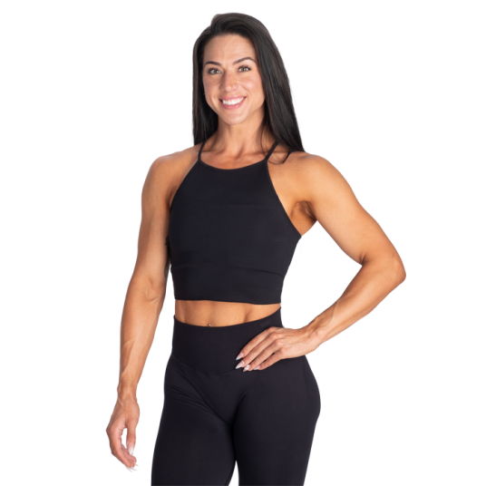 Performance Crop‑Halter Topp Svart Small