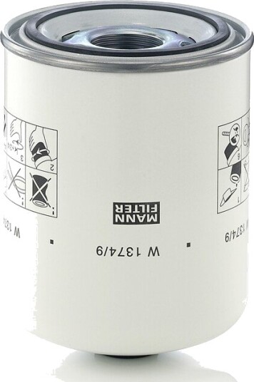 Filter, arbeidshydraulikk MANN-FILTER W 1374/9 Filter, arbeidshydraulikk MANN-FILTER W 1374/9