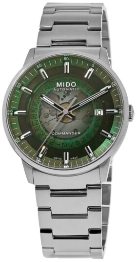 Mido Herreklokke M021.407.11.411.03 Commander Grønn/Stål Ø40 mm
