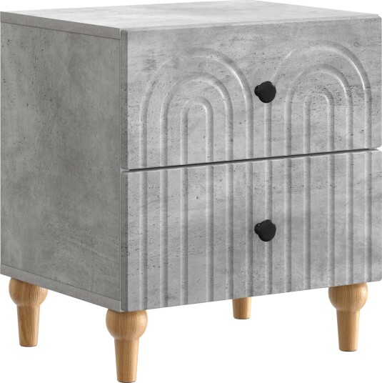  Nattbordskap Betonggrå 43 x 34,5 x 48 cm Konstruert tre