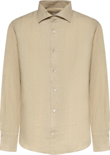 Eleventy Herre Skjorter Beige M,