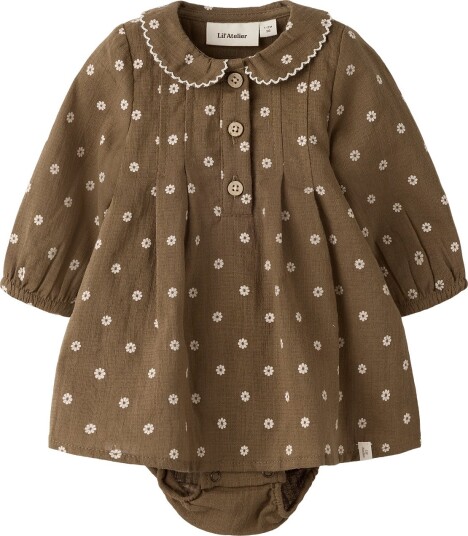 Lil"Atelier Nbfhulla Ls Loose Body Dress Lil TEAK 86