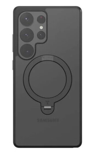 Torras Ostand Spin Series Phone Case for Samsung S25 Ultra black