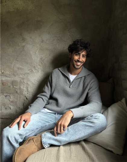 Selected Homme Slhdry Ls Knit Relaxed Half Zip Half zip Grå