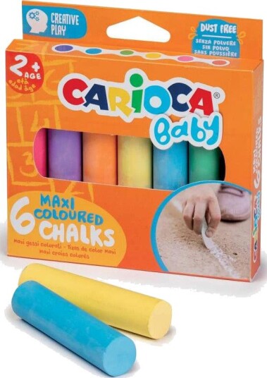 Carioca Baby Maxi Utendørs Kritt 6 Farger
