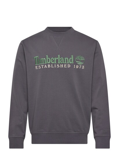 Timberland Established 1973 Embroidered Logo Crew Neck Sweatshirt Blackened Pearl Grey M Timberland Established 1973 Embroidered Logo Crew Neck Sweatshirt Blackened Pearl Grey M