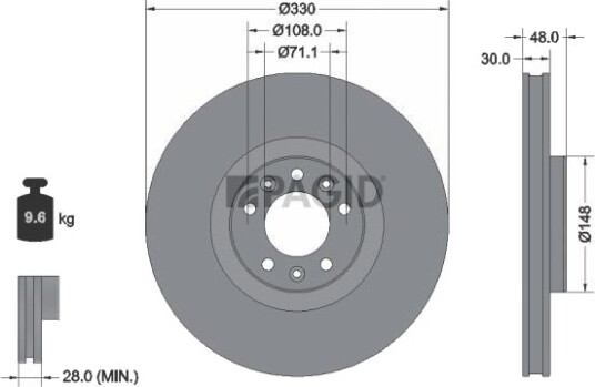 PAGID 55834NC Bremseskive PAGID 55834NC Bremseskive