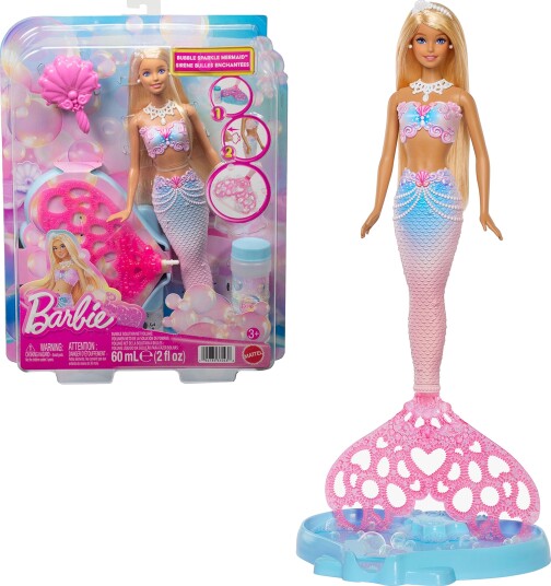 Barbie Bubble Sparkle Dukke Havfrue