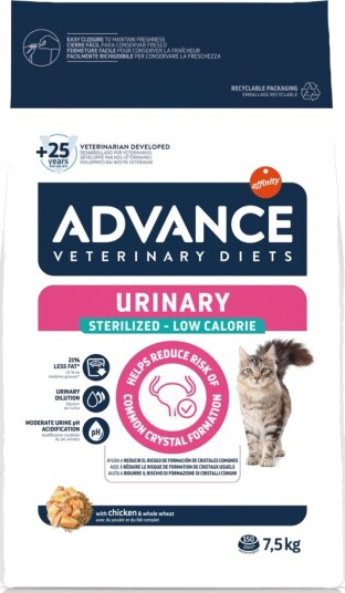 Affinity Advance Veterinary Diets Tørrfôr Veterinary Urinary Diets Cat Sterilized Low Calorie 7.5 kg Affinity Advance Veterinary Diets Tørrfôr Veterinary Urinary Diets Cat Sterilized Low Calorie 7.5 kg