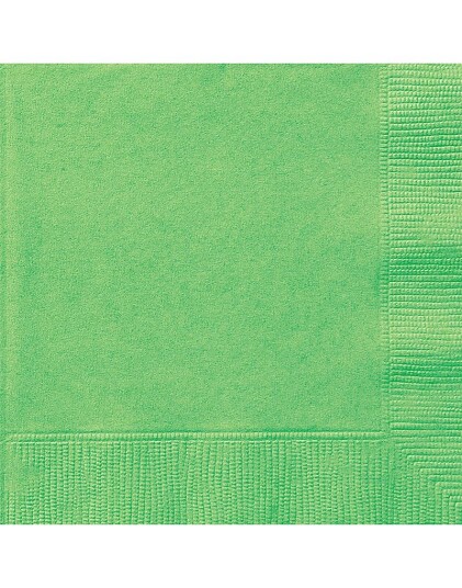 20 stk Små Limegrønne Servietter 25x25 cm