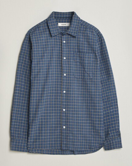 Forét Ridge Flannel Check Shirt Navy