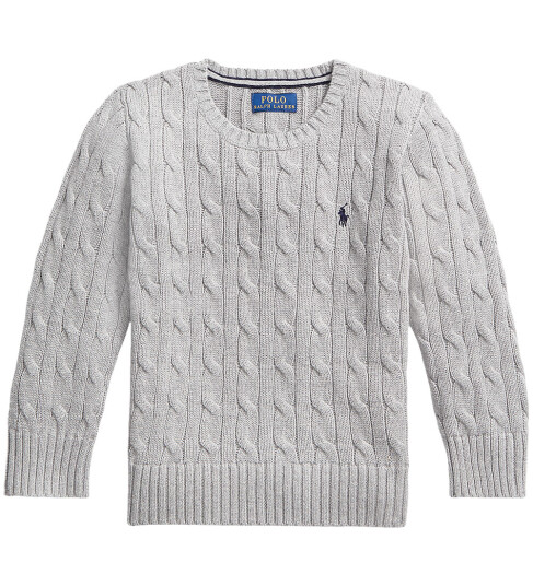 Ralph Lauren Kids Cable-Knit Cotton Sweater - Grey - 163-174
