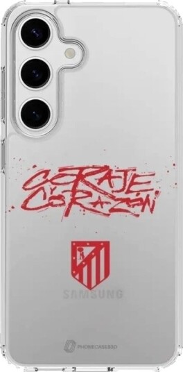 Phonecases3D Samsung Galaxy S25 Atlético de Madrid Clear case -mobildeksel, hvit