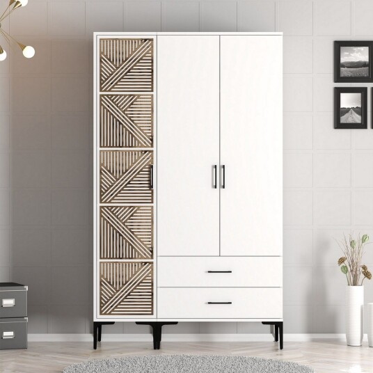 Kumsal Garderobe 120 cm - Hvit