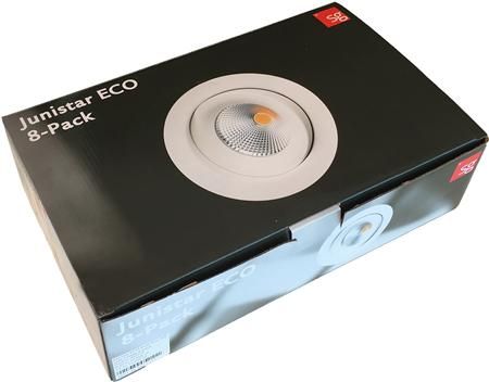 SG Junistar Eco IsoSafe 8 pack inkl drivere Hvit 6W LED 3000K Ra 98