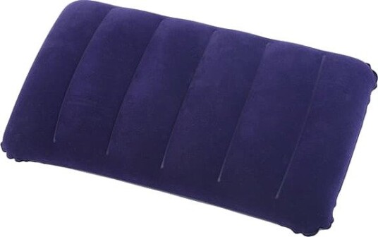 1/2-pakning Oppblåsbar pute / Reisepute i fløyel/PVC – oppblåsbar nakke- og ryggpute for reise, camping og strand