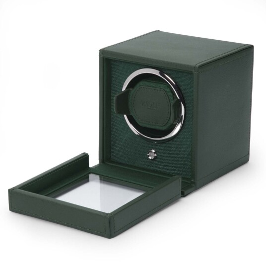 Wolf Cub Watch Winder 1 klokke Grønn Kunstskinn 461141 - Unisex - Synthetic leather