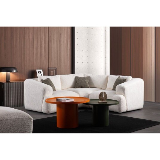 Dashwood 3 seters Hjørnesofa Kremhvit