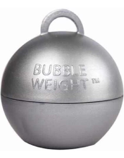 Bubble Weight Sølvfarget Ballongvekt med Festering