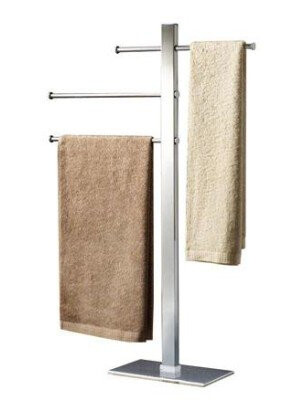 Hefe Håndkleholder m/Justerbare stenger, Gulvmodel, Krom