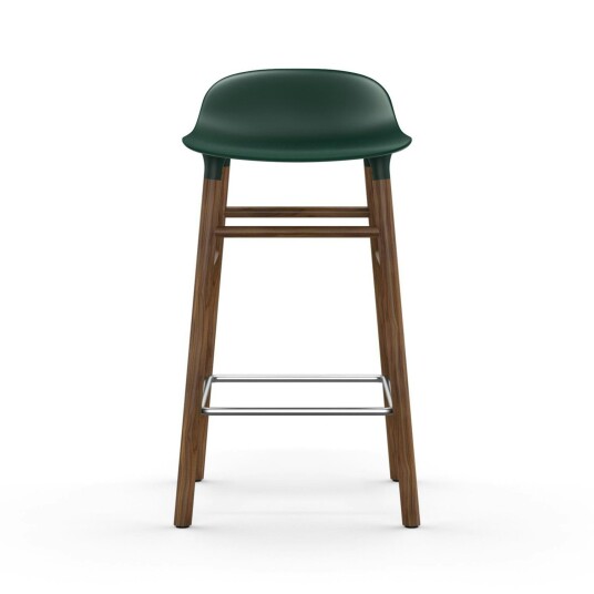 Normann Copenhagen Form Barstol 65 cm Grønn/Valnøtt