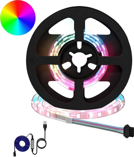 vidaXL LED Stripe 2 stk. Svart og gjennomsiktig Kobber og plast