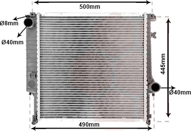 VAN WEZEL 06002098 Radiator motorkjøling VAN WEZEL 06002098 Radiator motorkjøling