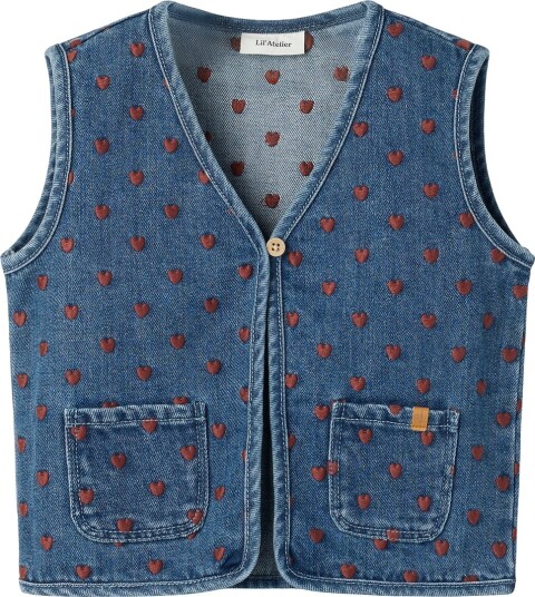 Lil"Atelier Nmfliva Loose Dnm Vest 2001 Se Lil Blue 92