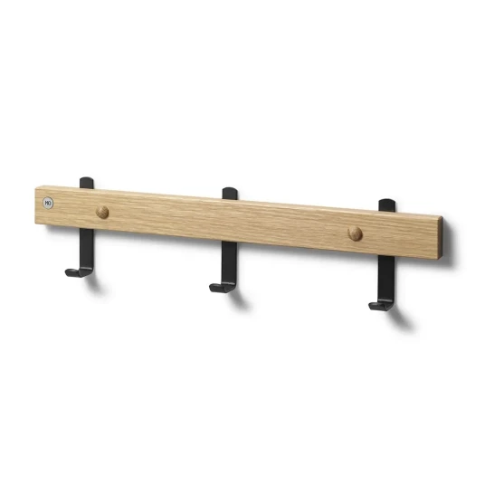 Oscarssons Möbel Nadja Knaggrekke 40 cm røkt eik/mattsvart stål Oscarssons Möbel Nadja Knaggrekke 40 cm røkt eik/mattsvart stål