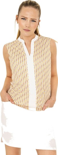 Func Factory Zoe Golf pologenser dame Gold Print (823)