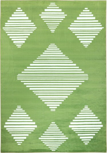 Wilton teppe   Carmen grønn/hvit Størrelse: 240 x 340 cm