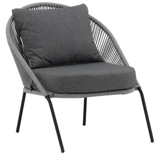Venture Design Lindos lenestol Svart/grå Grå Venture Design Lindos lenestol Svart/grå Grå