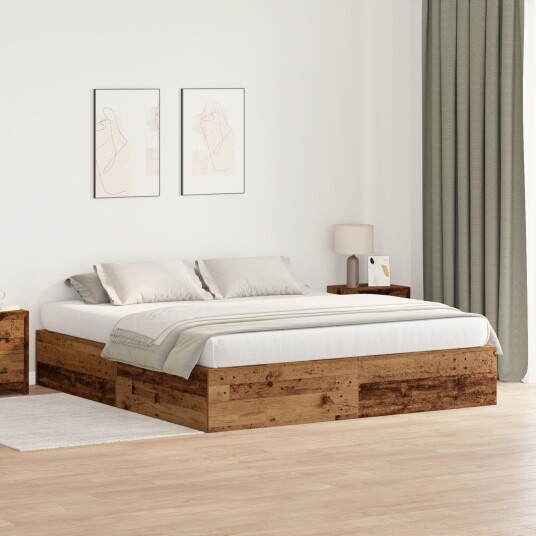 Lagringseng Gammelt tre 200x200 cm 3335363