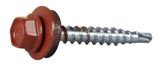 ESSVE 513296 Farmerskrue 4,8 x 35 mm, borspiss, 30-pakning Rød