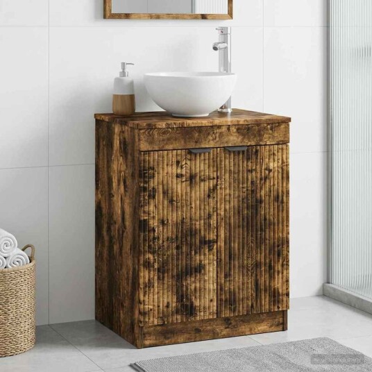  Baderomsskap Røkt Eik 54 x 41 x 70 cm Konstruert tre