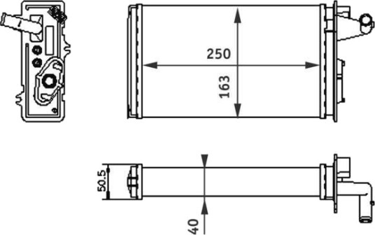 Varmeapparat register MAHLE AH 141 000S