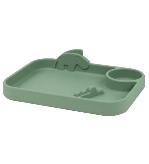 Done By Deer Peekaboo Compartment Plate Friends Green