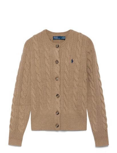 Polo Ralph Lauren Cable-Knit Wool-Cashmere Cardigan - Beige - XL