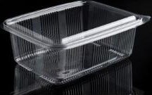 Plastbæger Catersource 1750 Ml 140X195x83 Mm Firkantet Hængslet Låg Rpet Klar,100 Stk/Ps 100 Stk.