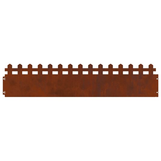 vidaXL Plenkanter 10 pcs Rusten 103 x 0,05 x 22 cm Cortenstål