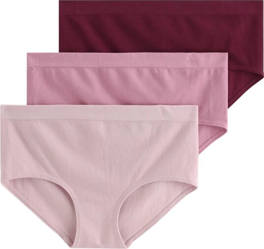 Lindex 3 Pack Seamless Briefs With Regular Waist Purple S