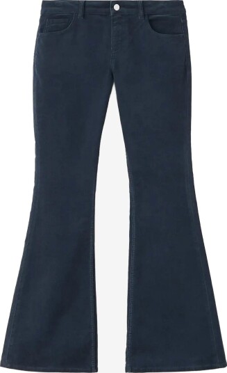 Mango Flared Corduroy Trousers NAVY 36