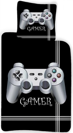 Licens Gamer Sengetøy PlayStation controller 140x200 cm 100% bomull