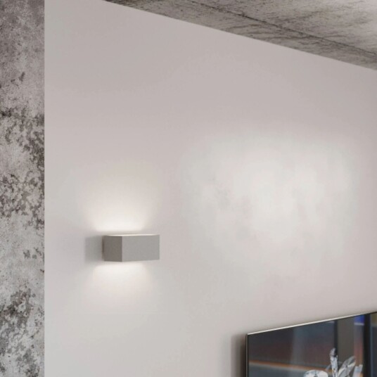 Euluna Elestren vegglampe, kantet, grå