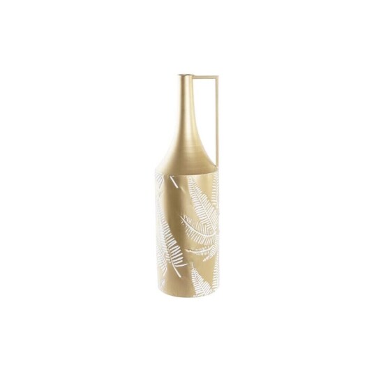 Dkd Home Decor Vase Dkd Home Decor Gyllen Metall Krem Tropisk Blad Av Plante (21 X 21 X 71 Cm)