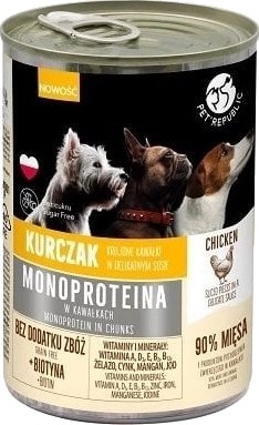 Pet Republic Monoproteinowa Karma Dla Psa Kurczak 400 G