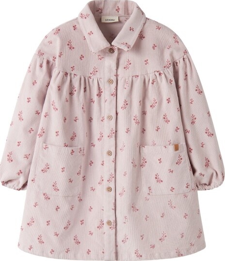Lil"Atelier Nmfnelly Cord Ls Loose Dress 1145 Hc Lil   Pink   104