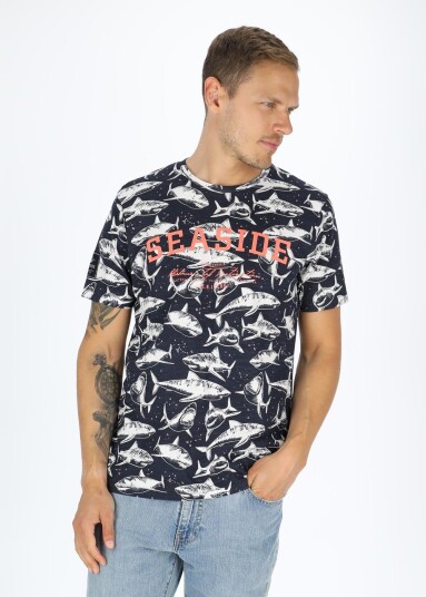 Seaside Ocean Tee Navy Shark S Strandklær