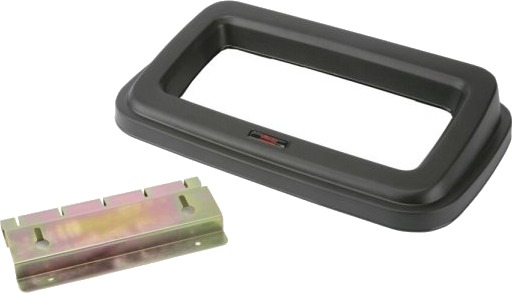 Låg Vileda Geo 49X29x9cm Sort Plast Åben Med Beslag Til Vægophæng