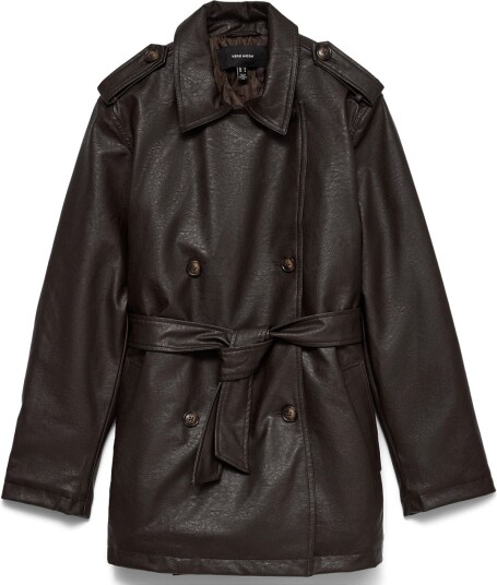 Vero Moda Vmeileen Coated Jacket Brown XS Vero Moda Vmeileen Coated Jacket Brown XS